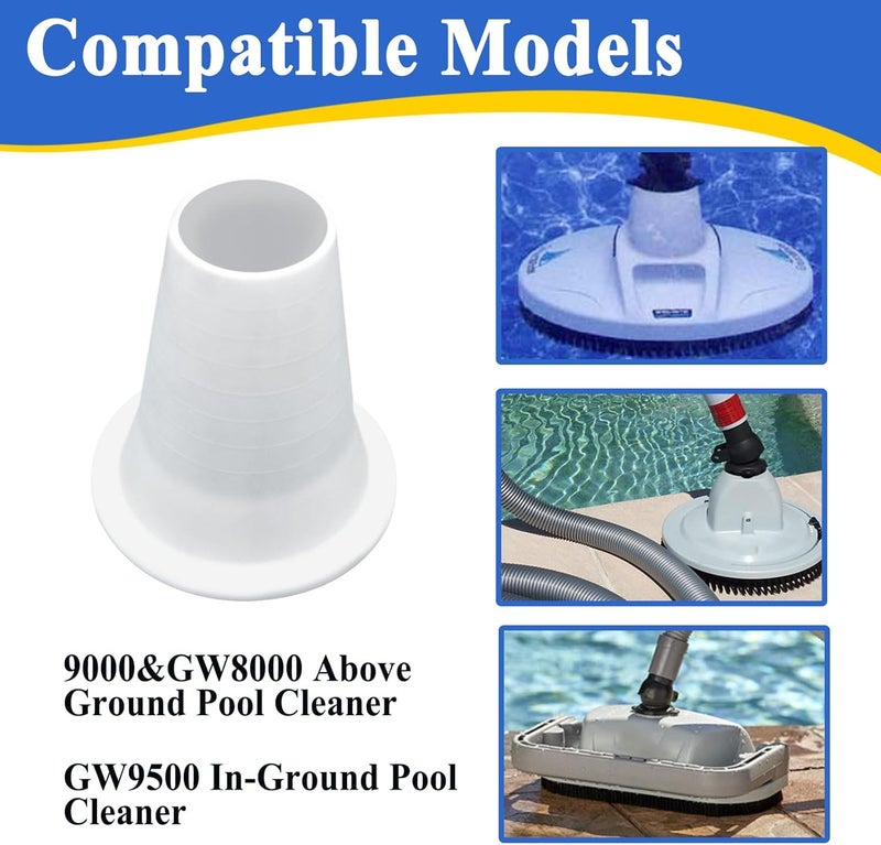 Ebrmeiwo 2Pcs GW9000 GW9015 Cone Reducer, Automatic Pool and Spa Cleaner Replacement Part, White - Image 5